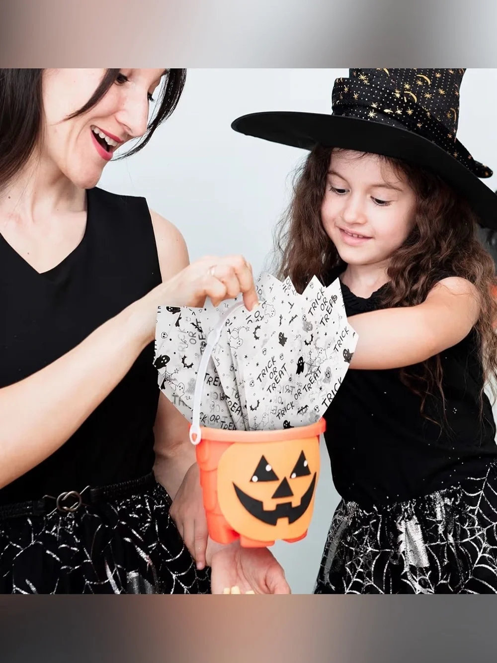 Halloween 'Trick or Treat' Black & White Graphic Tissue Paper 30 sheets